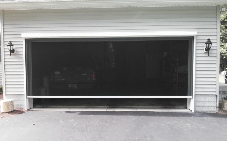 motorized garage door screen